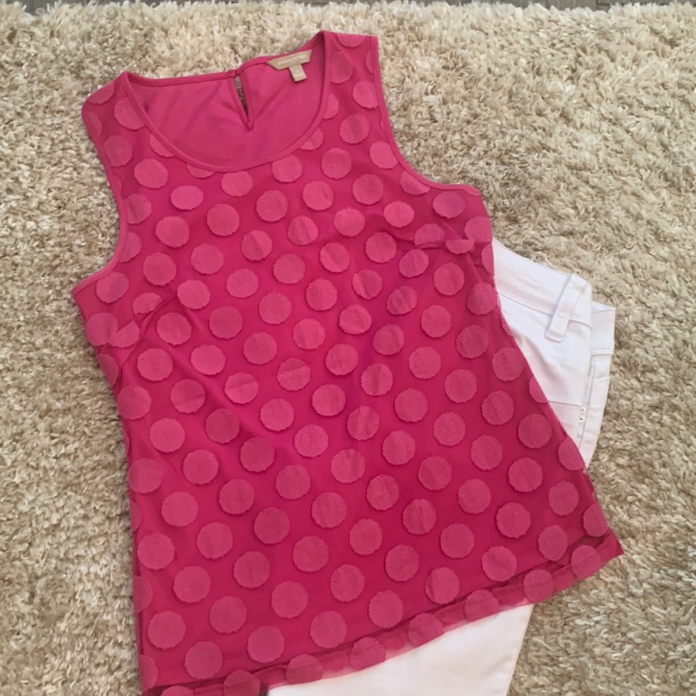 Fun pink polka dot top
